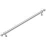 Plain Satin Nickel Metal 9 3/4" Wide Cabinet Pull