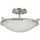 Plain Small Semi-Flush - Sterling Finish - Opal Glass