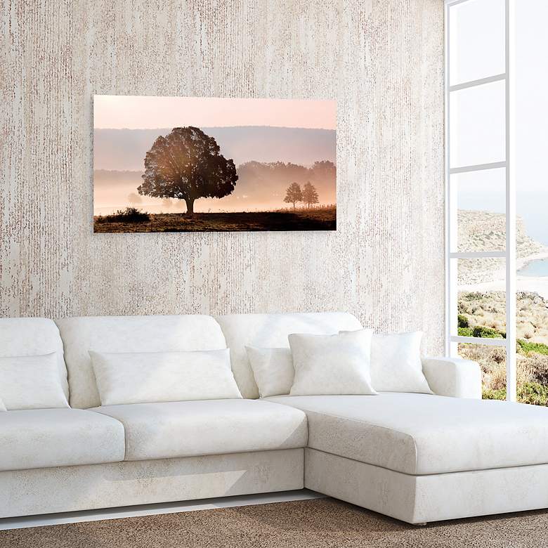 Image 5 Plain View 50 3/4"W Free Floating Tempered Glass Wall Art more views