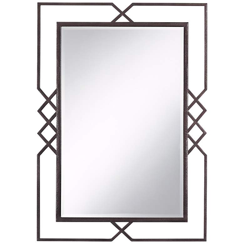 Image 1 Plait 30 inch x 42 inch Rectangular Metal Wall Mirror
