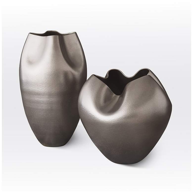 Image 2 Plait Vase-Silver Haze-Round more views