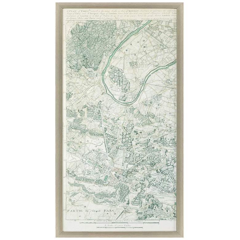 Image 1 Plan of Paris I 27"W x 51"H Framed Art
