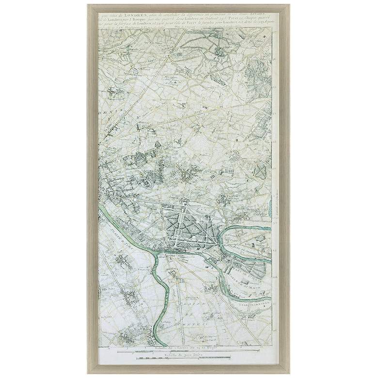 Image 1 Plan of Paris III 27"W x 51"H Framed Art