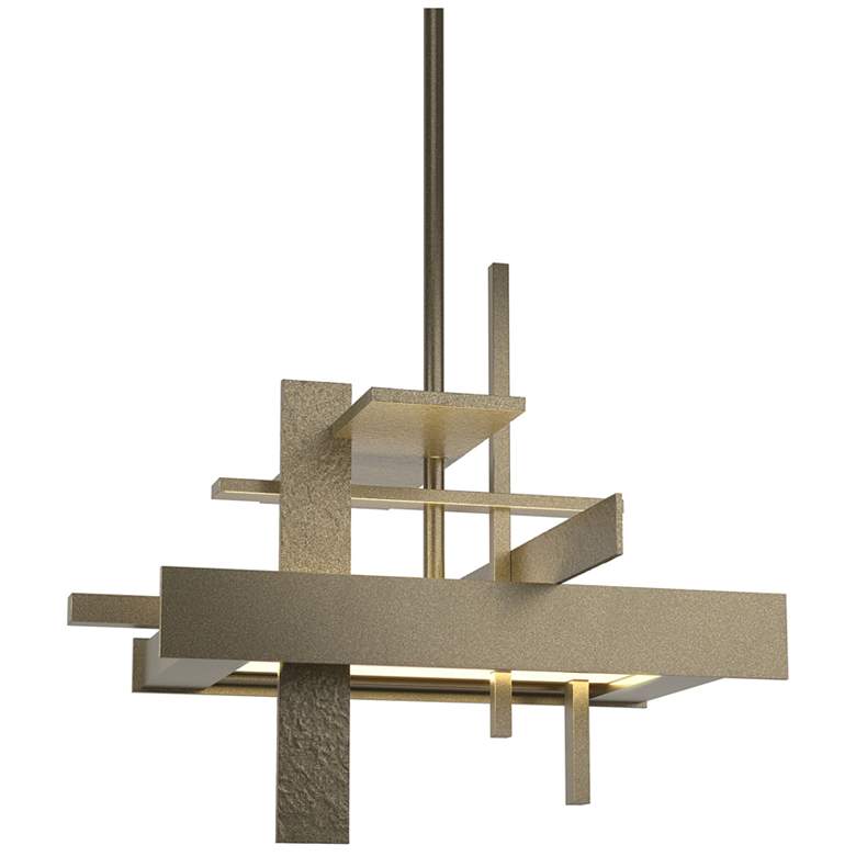 Image 1 Planar 12.1" Wide Small Soft Gold LED Pendant
