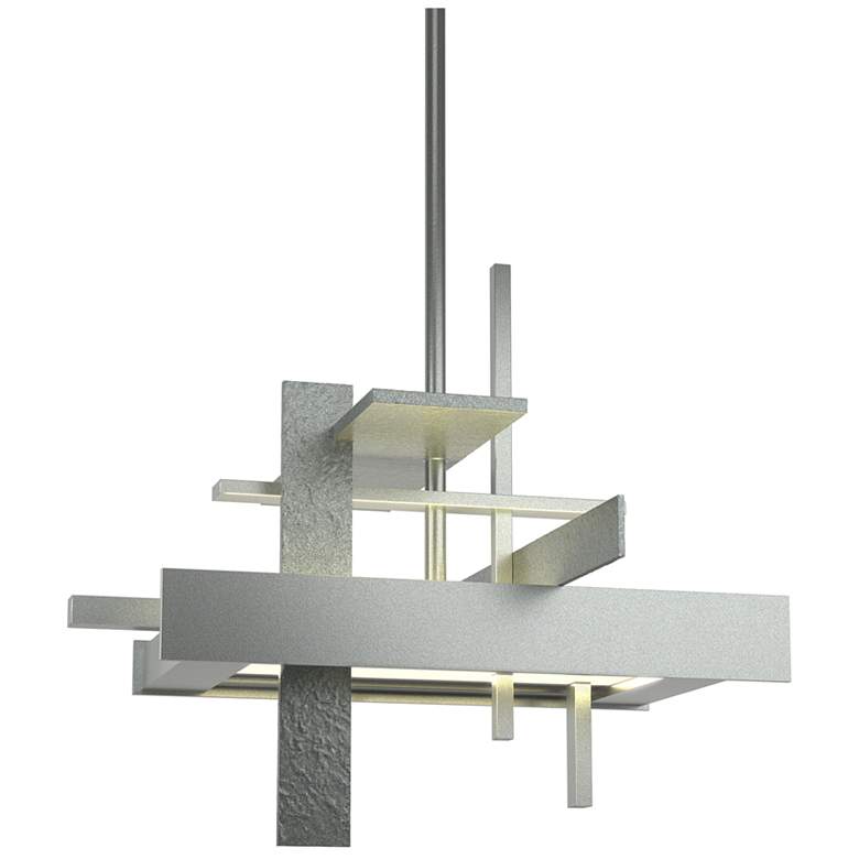 Image 1 Planar 12.1" Wide Small Vintage Platinum LED Pendant