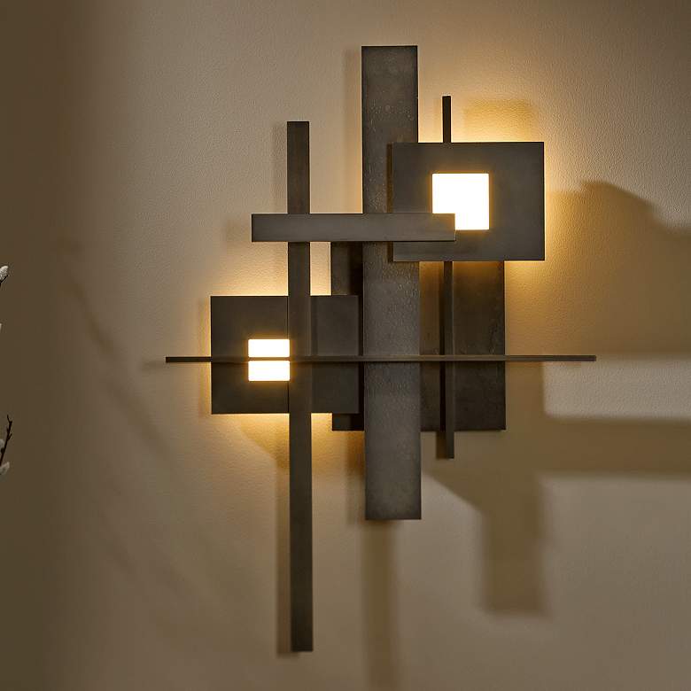 Image 1 Planar 27" High Dark Smoke LED Wall Sconce