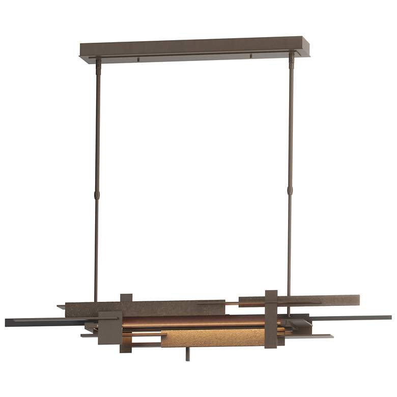 Image 1 Planar 48.3"W Black Accented Bronze Standard LED Pendant