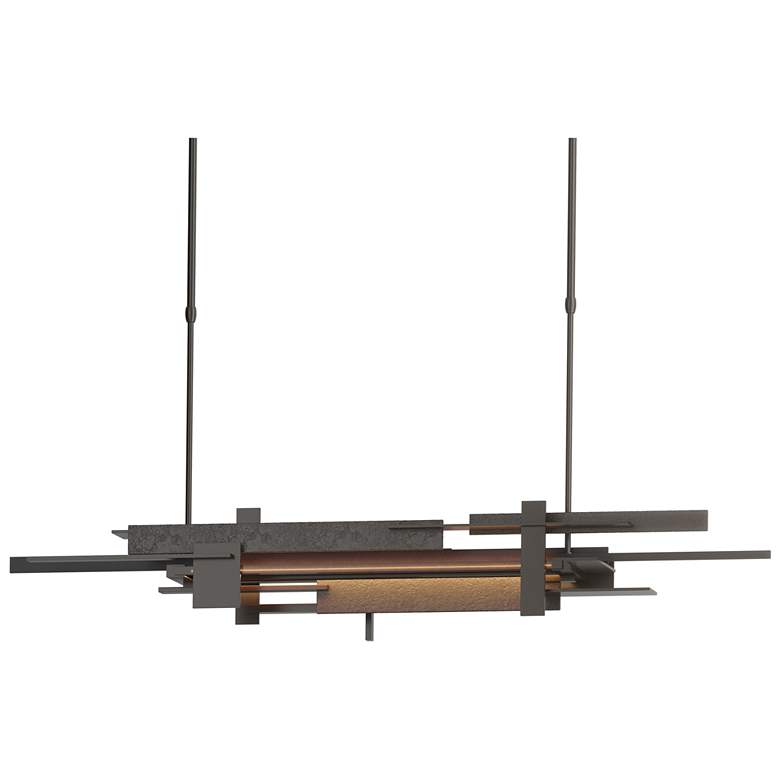 Image 1 Planar 48.3 inchW Black Accented Oil Rubbed Bronze Long LED Pendant