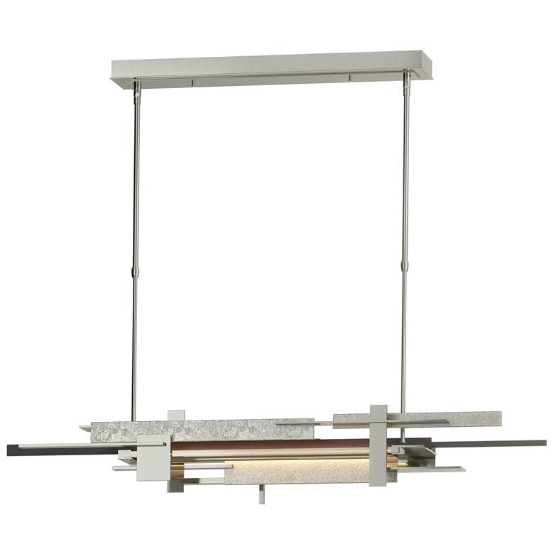 Image 1 Planar 48.3"W Black Accented Sterling Standard LED Pendant