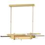 Planar 48.3"W Bronze Accented Modern Brass Standard LED Pendant