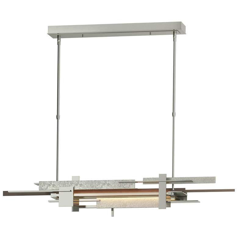 Image 1 Planar 48.3"W Bronze Accented Sterling Standard LED Pendant
