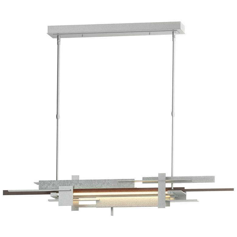 Image 1 Planar 48.3"W Bronze Accented Vintage Platinum Standard LED Pendant