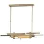 Planar 48.3"W Dark Smoke Accented Soft Gold Standard LED Pendant
