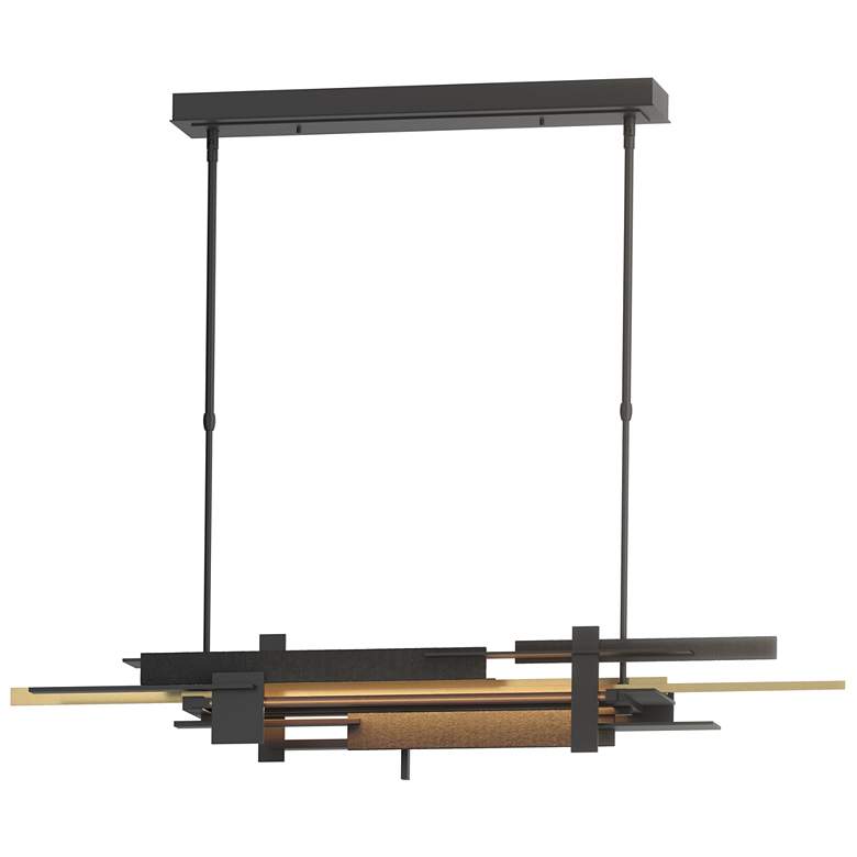 Image 1 Planar 48.3"W Modern Brass Accented Black Standard LED Pendant