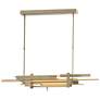 Planar 48.3"W Modern Brass Accented Soft Gold Standard LED Pendant
