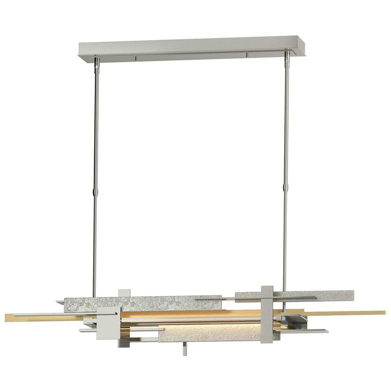 Image 1 Planar 48.3"W Modern Brass Accented Sterling Standard LED Pendant
