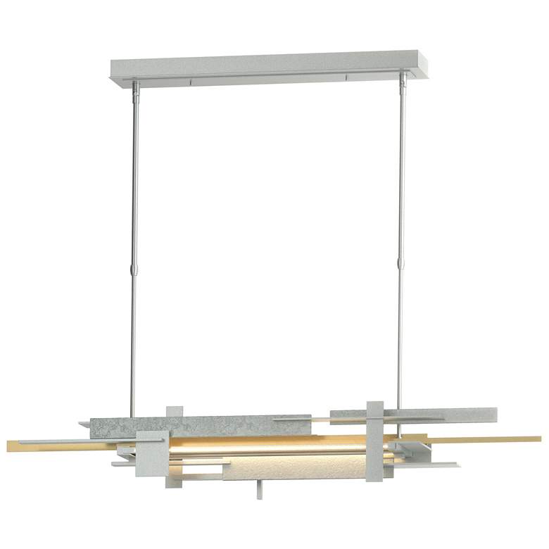 Image 1 Planar 48.3"W Modern Brass Accented Vintage Platinum Standard LED Pend