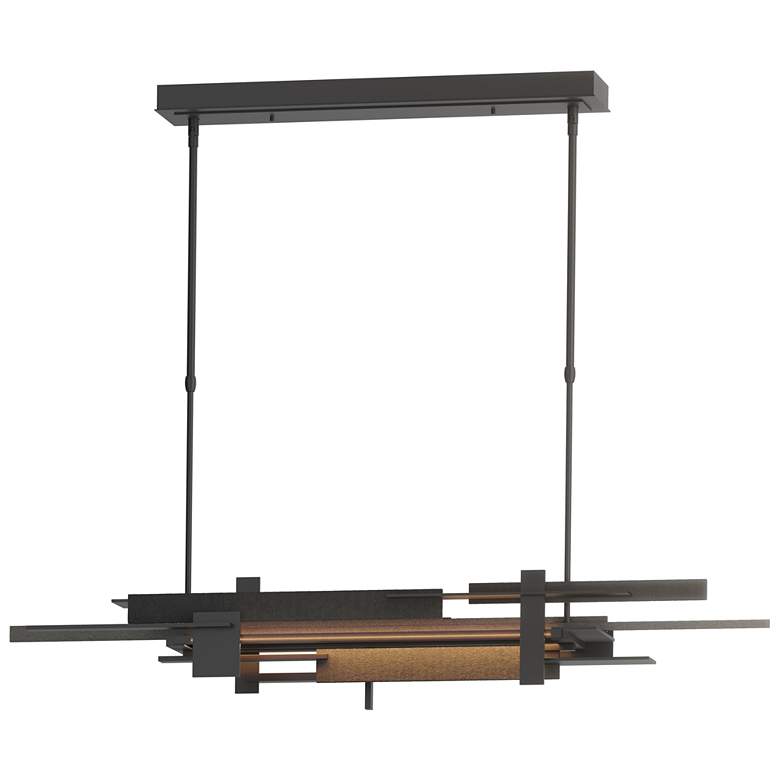 Image 1 Planar 48.3"W Natural Iron Accented Black Standard LED Pendant