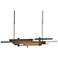 Planar 48.3"W Natural Iron Accented Bronze Long LED Pendant