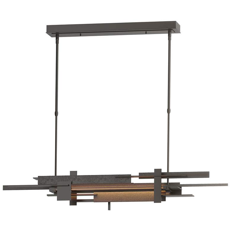 Image 1 Planar 48.3"W Natural Iron Accented Oil Rubbed Bronze Standard LED Pen
