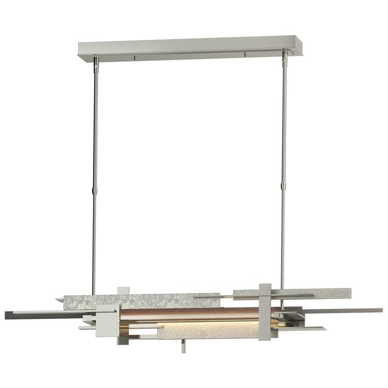 Image 1 Planar 48.3"W Natural Iron Accented Sterling Standard LED Pendant