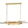 Planar 48.3"W Oil Rubbed Bronze Accented Modern Brass Standard LED Pen
