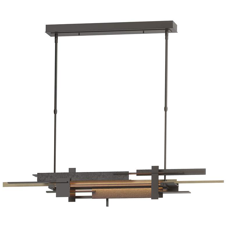 Image 1 Planar 48.3"W Soft Gold Accented Oil Rubbed Bronze Standard LED Pendan