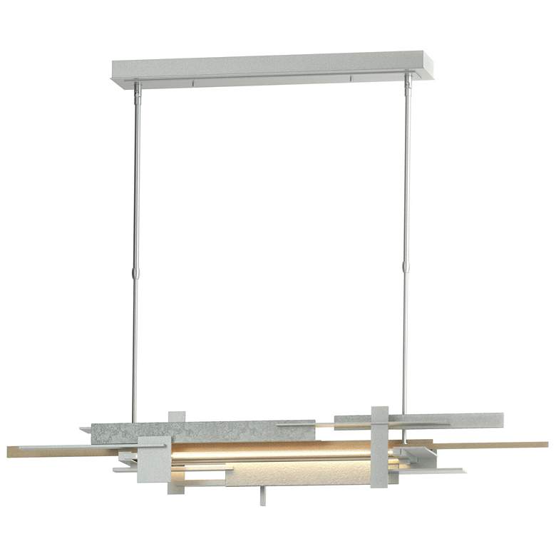 Image 1 Planar 48.3"W Soft Gold Accented Vintage Platinum Standard LED Pendant