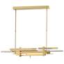 Planar 48.3"W Sterling Accented Modern Brass Standard LED Pendant