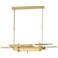 Planar 48.3"W Sterling Accented Modern Brass Standard LED Pendant