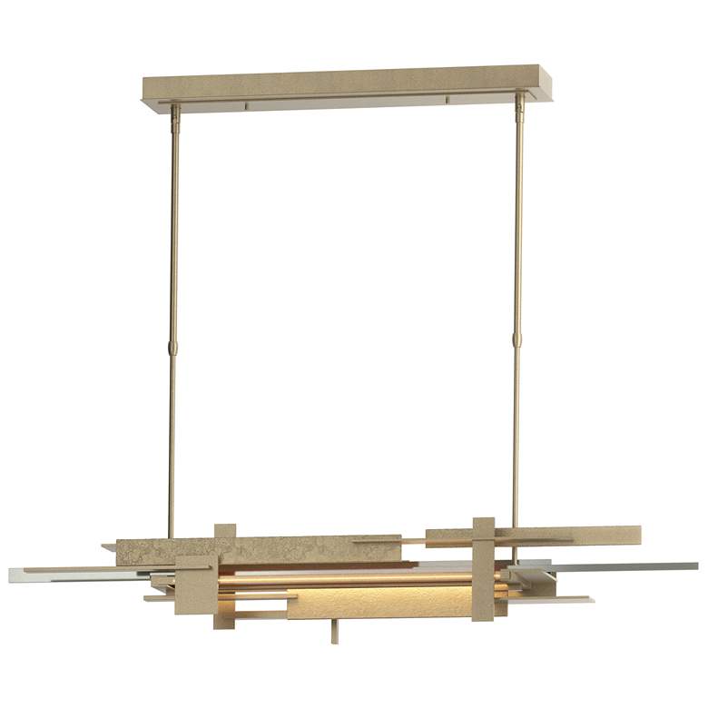 Image 1 Planar 48.3"W Sterling Accented Soft Gold Standard LED Pendant