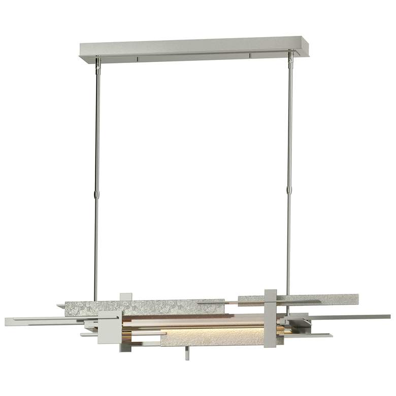 Image 1 Planar 48.3"W Sterling Accented Sterling Standard LED Pendant