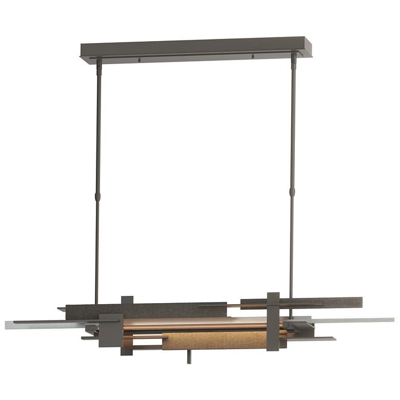 Image 1 Planar 48.3"W Vintage Platinum Accented Dark Smoke Standard LED Pendan