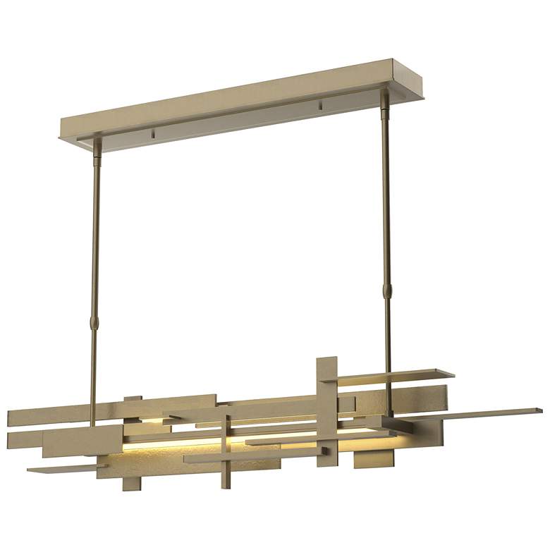 Image 1 Planar Large LED Pendant - Soft Gold Finish - Standard Height