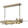 Planar Large LED Pendant - Soft Gold Finish - Standard Height