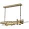 Planar Large LED Pendant - Soft Gold Finish - Standard Height