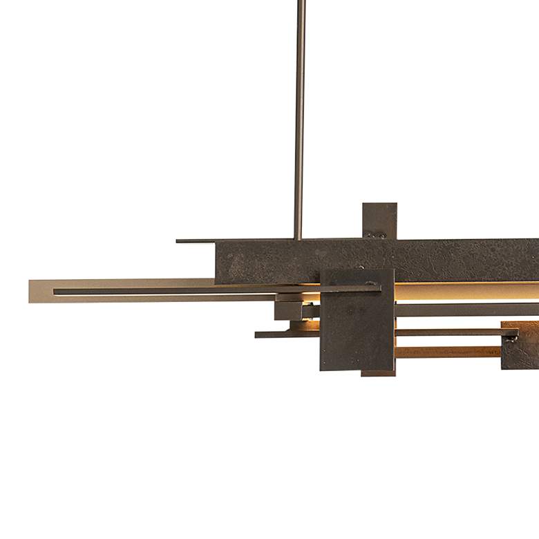 Image 2 Planar LED Pendant with Accent - Smoke - Gold Accents - Standard Height more views
