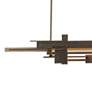 Planar LED Pendant with Accent - Smoke - Gold Accents - Standard Height