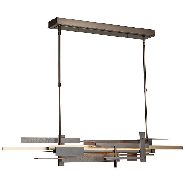 Image 3 Planar LED Pendant with Accent - Smoke - Gold Accents - Standard Height more views