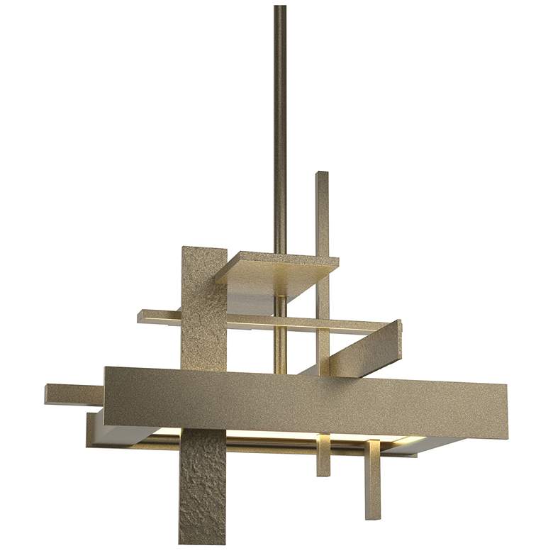 Image 1 Planar Small LED Pendant - Soft Gold Finish - Standard Height
