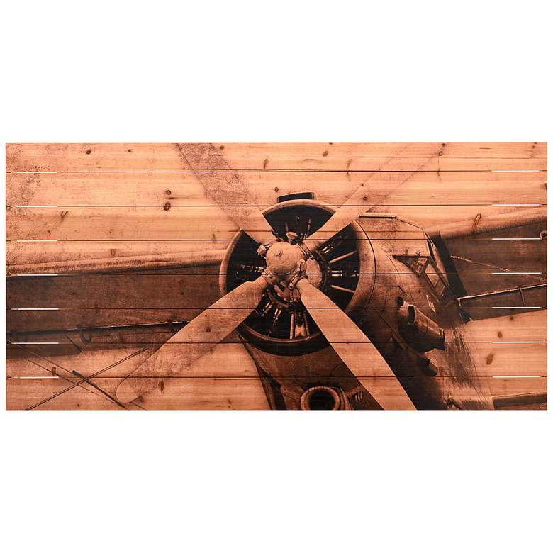 Image 2 Plane Propeller 60" Wide Giclee Print Solid Wood Wall Art