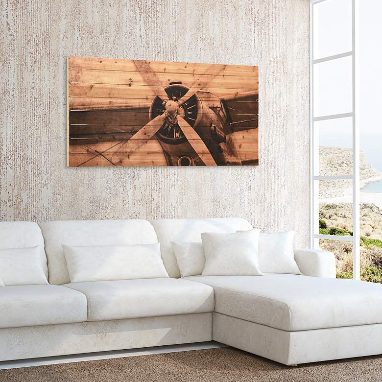 Image 5 Plane Propeller 60" Wide Giclee Print Solid Wood Wall Art more views