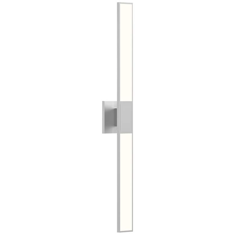 Image 1 Planes™ 32" High Bright Satin Aluminum Bath Light