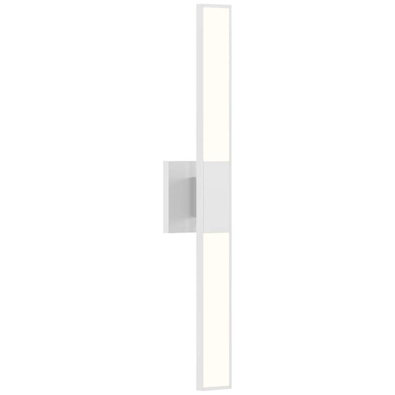 Image 1 Planes™ 24 1/4" High Satin White 2-Light LED Wall Sconce