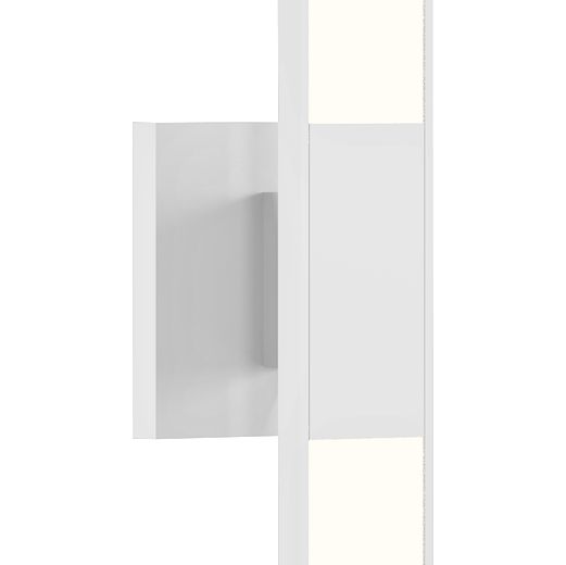 Image 2 Planes™ 24 1/4" High Satin White 2-Light LED Wall Sconce more views