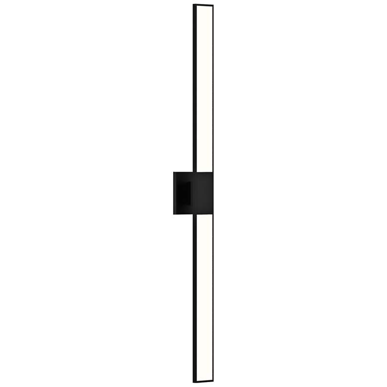 Image 1 Planes™ 40" High Satin Black 2-Light LED Wall Sconce