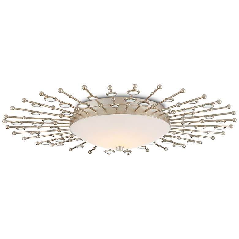 Image 1 Planisphere 28" Wide Silver Leaf LED Ceiling Light