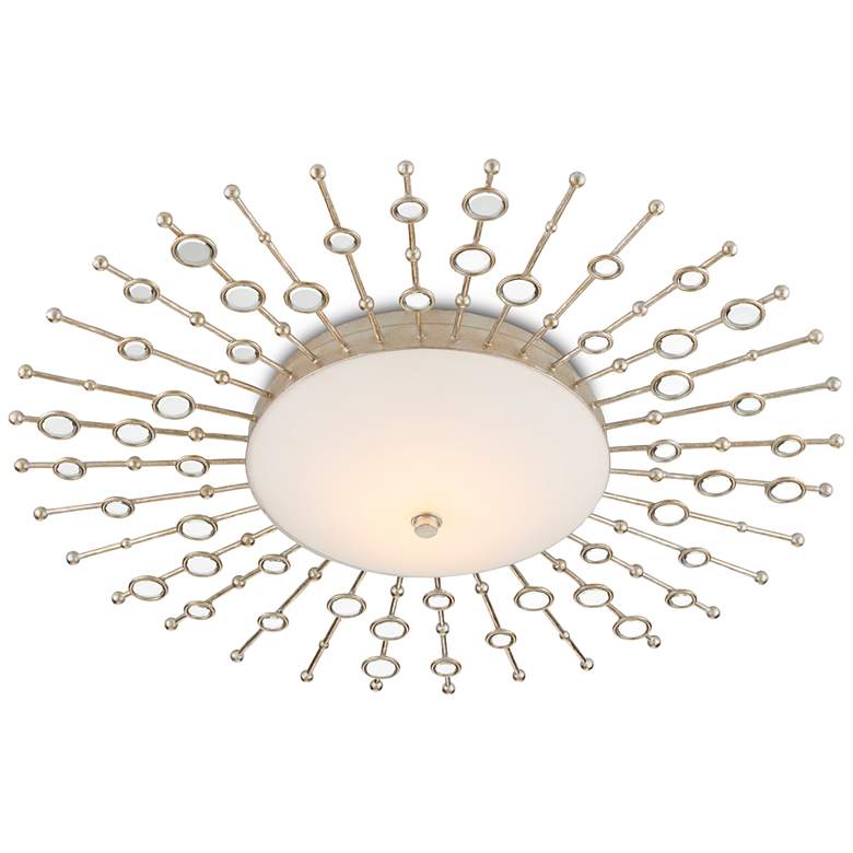 Image 3 Planisphere 28" Wide Silver Leaf LED Ceiling Light more views