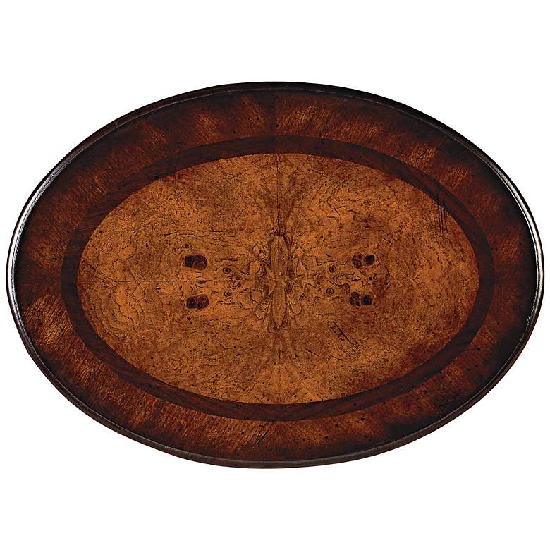 Image 2 Plantation 18" Wide Distressed Cherry Collection Oval Side Table more views