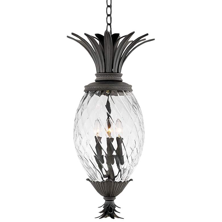 Image 1 Plantation 28 1/2" High Black 4-Light Outdoor Hanging Light